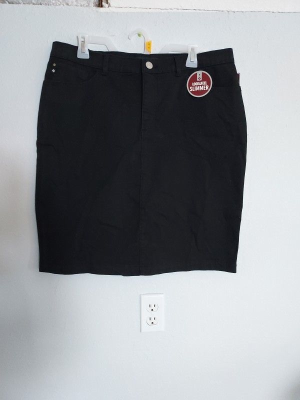 Lee Platinum Label Women’s Denim Blue Jean Skirt Size 14 Stretch Classic Fit NEW