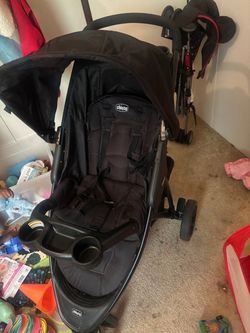Baby car seat and stroller used
