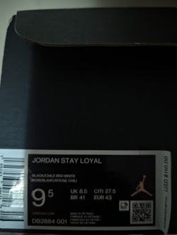 Jordan Stay Loyal Shoes Size 9.5