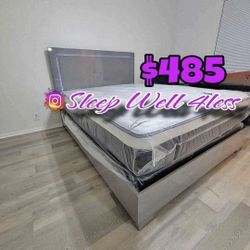 NEW  QUEEN BED FRAME AND MATTRESS 