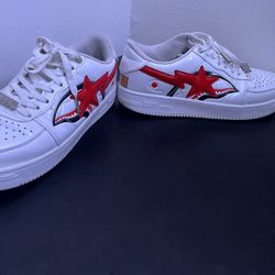 Bapesta Shark White/Red