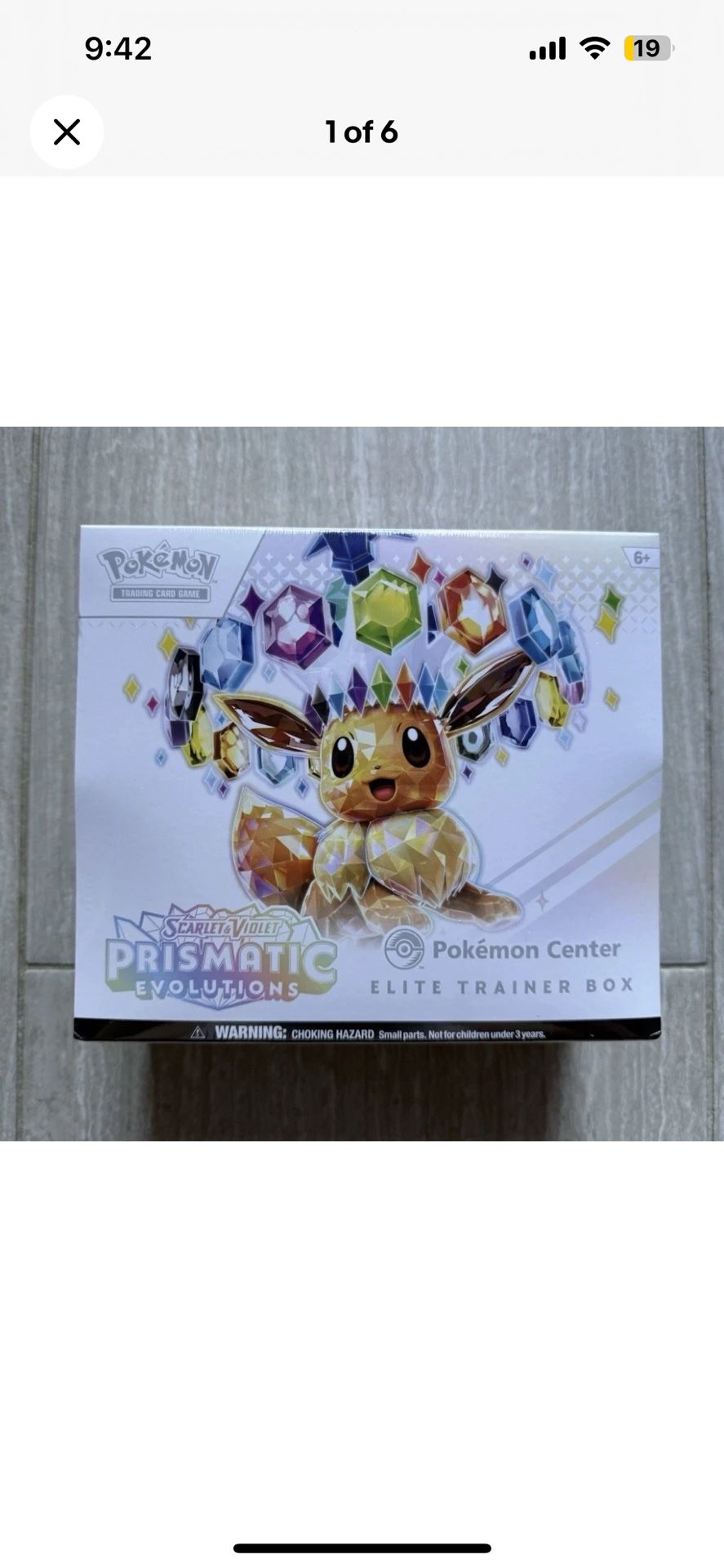 Pokemon Prismatic Evolutions Pokemon Center Elite Trainer Box