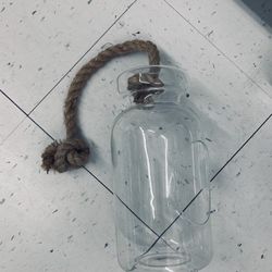 Farmhouse Rustic Country Hanging 11" H Glass Bottle