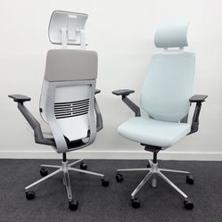 🔥 Like New Steelcase Gesture Chairs with Headrest, with Lumbar Support & beautiful Leather🔥