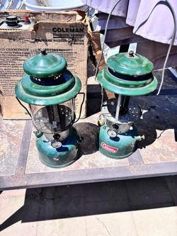 2 Vintage Coleman Liquid Fuel Lanterns