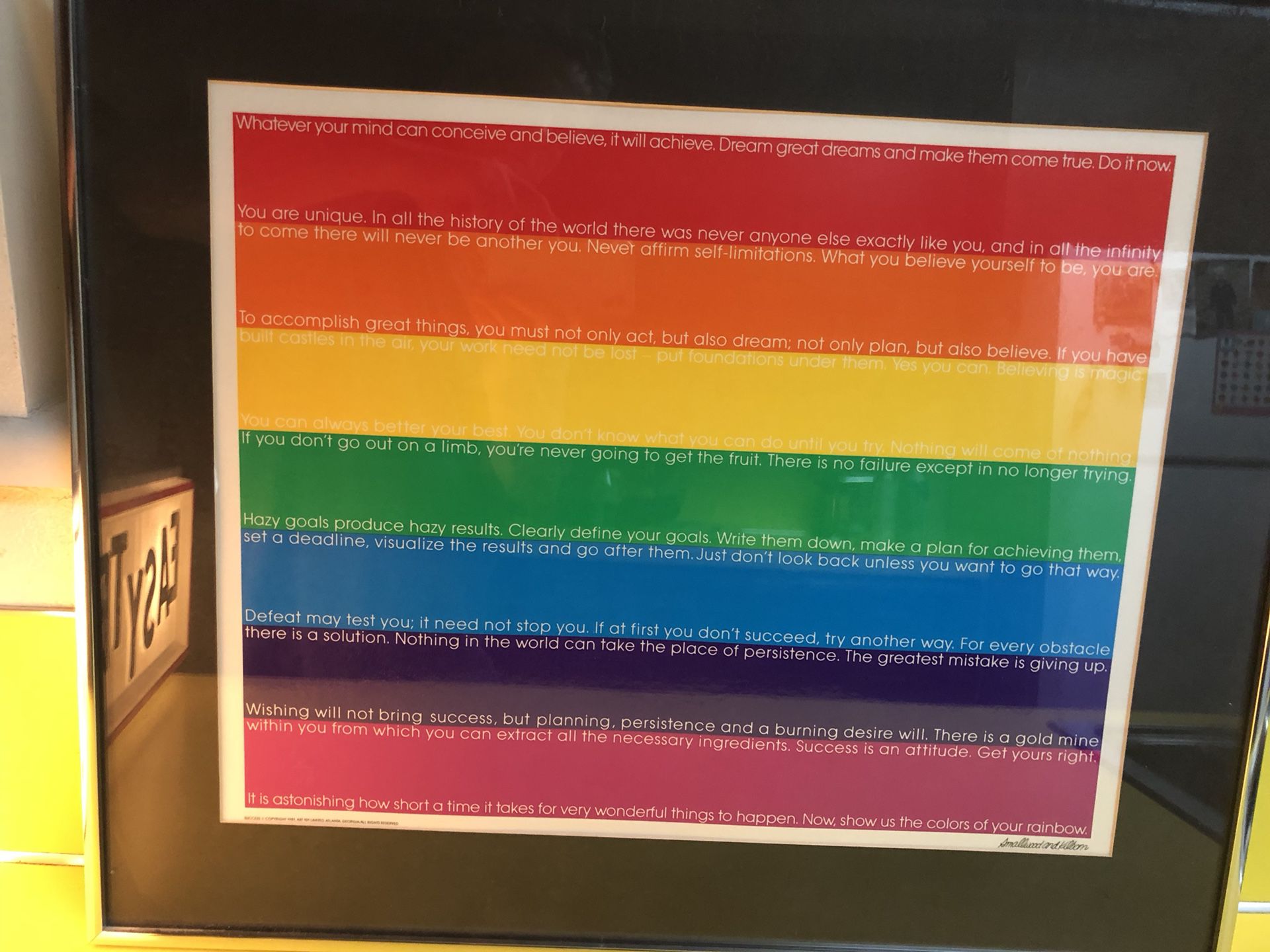 Success rainbow poem 1981 Smallwood Kilborn Vintage POP Art framed LGBTQ  for Sale in Bellevue, WA - OfferUp