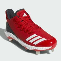 Men's Adidas Icon Bounce Hybrid White Red Metal Baseball Cleats Sz 13⚾️
