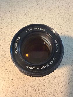 Vintage Minolta MD Rokkor F1.4 50mm Lens