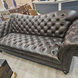 The Dump Couch, Rachlin Classics, Faux Leather, Dark Burgundy Wine Color, Very Good Condition 