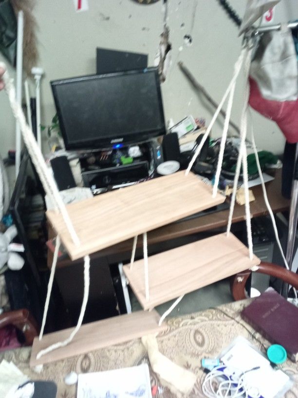 Hanging Ladder Shelf Or Plant Surfaces