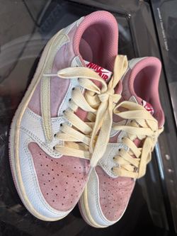 Travis Scott Nike Air Jordan 1 white and Pink