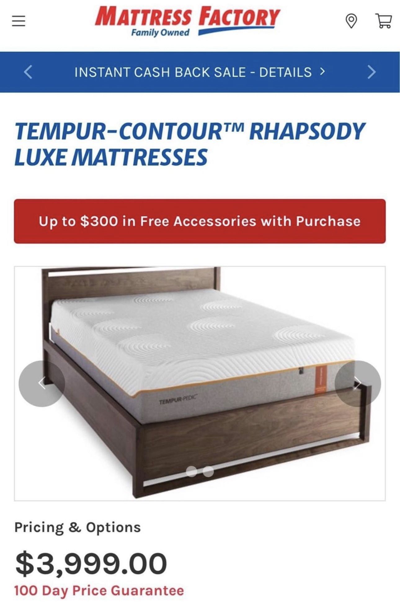 Tempur-Pedic Contour Rhapsody Luxe – KING Mattress (Firm)