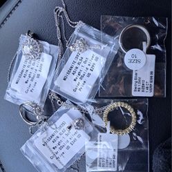 Lot of Moissanite & Silver Jewelry - 9 Pieces Total