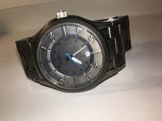 Steel Fossil Watch Blue Dial