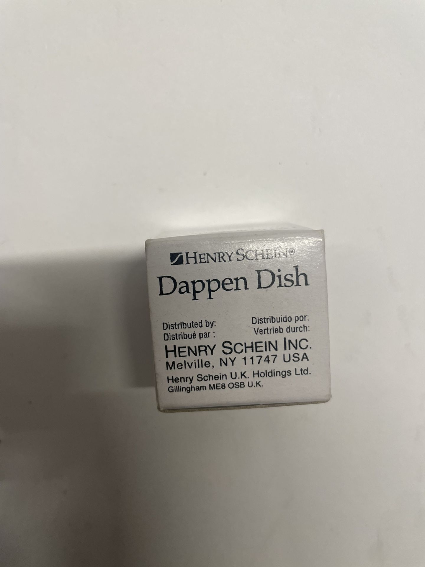 Henry Schein Dappen Dish Glass Clear Dental 