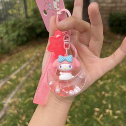 Sanrio My Melody Pink Crystal Keychain Official Gift