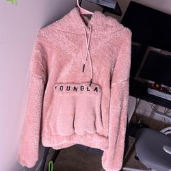 YoungLA Pink Furry Hoodie 