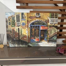 Venice by Rossi Oil On Canvas Art Original Painting Not Framed 