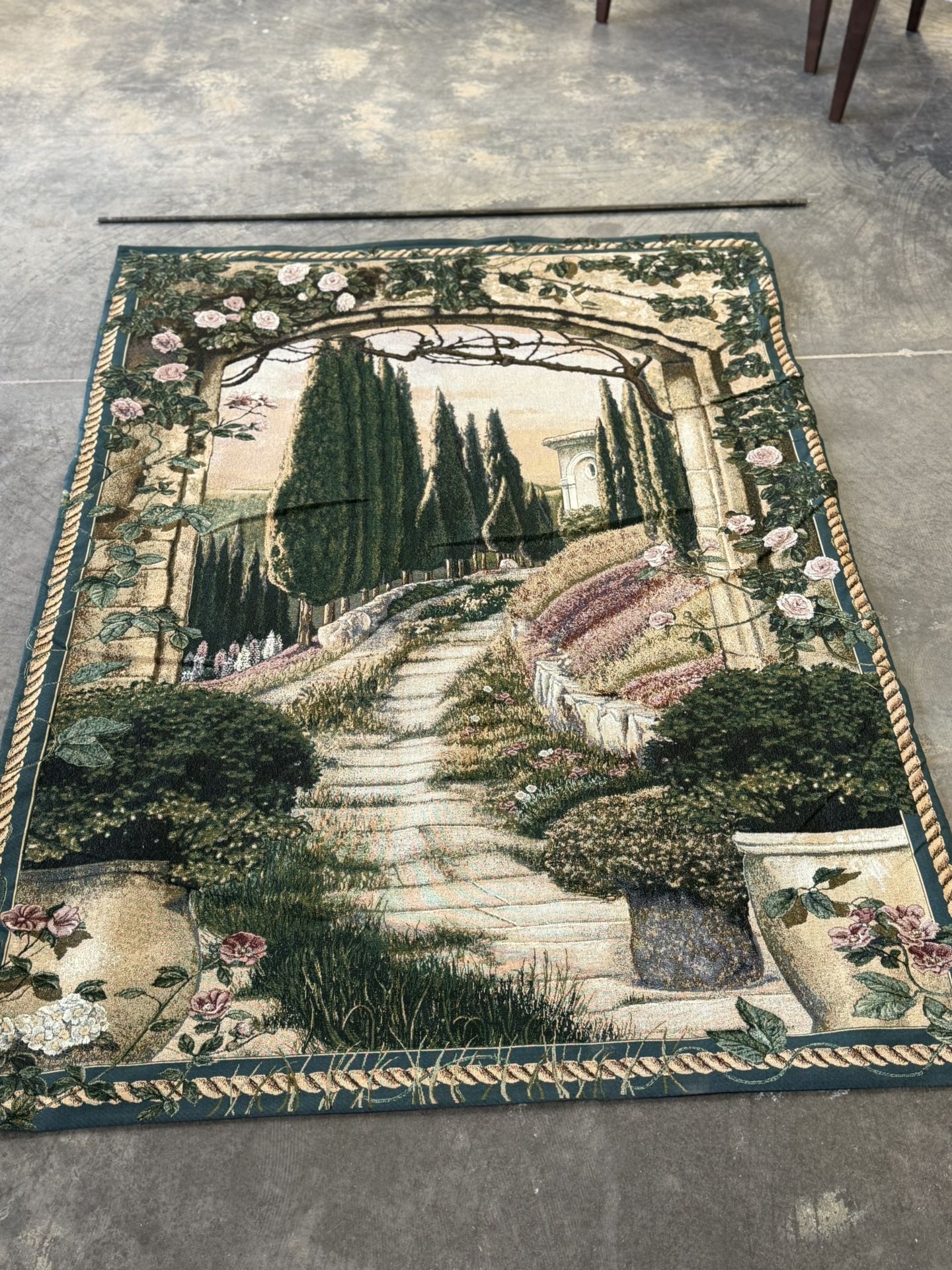 Vintage French Tapestry Wall Hanging