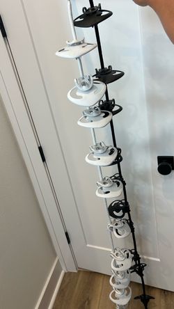 20-Cap Over-the-Door Hat Organizer System (Black & White Set)-77469