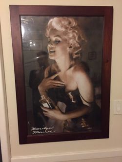 Vintage Framed Marilyn Monroe Chanel No. 5 poster