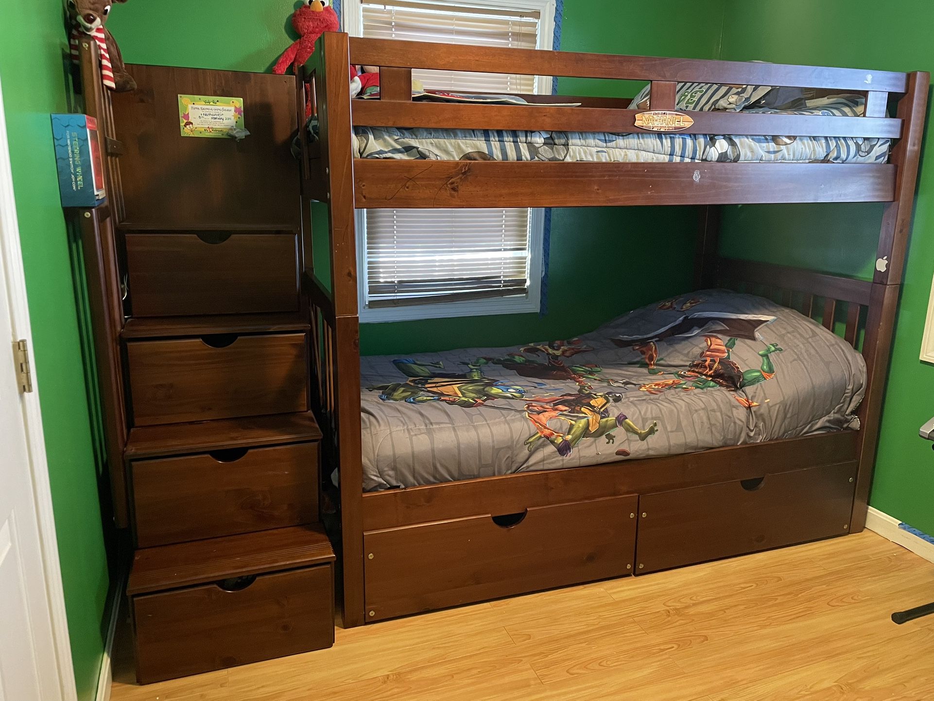 Twin Bunk Beds with Mattresses