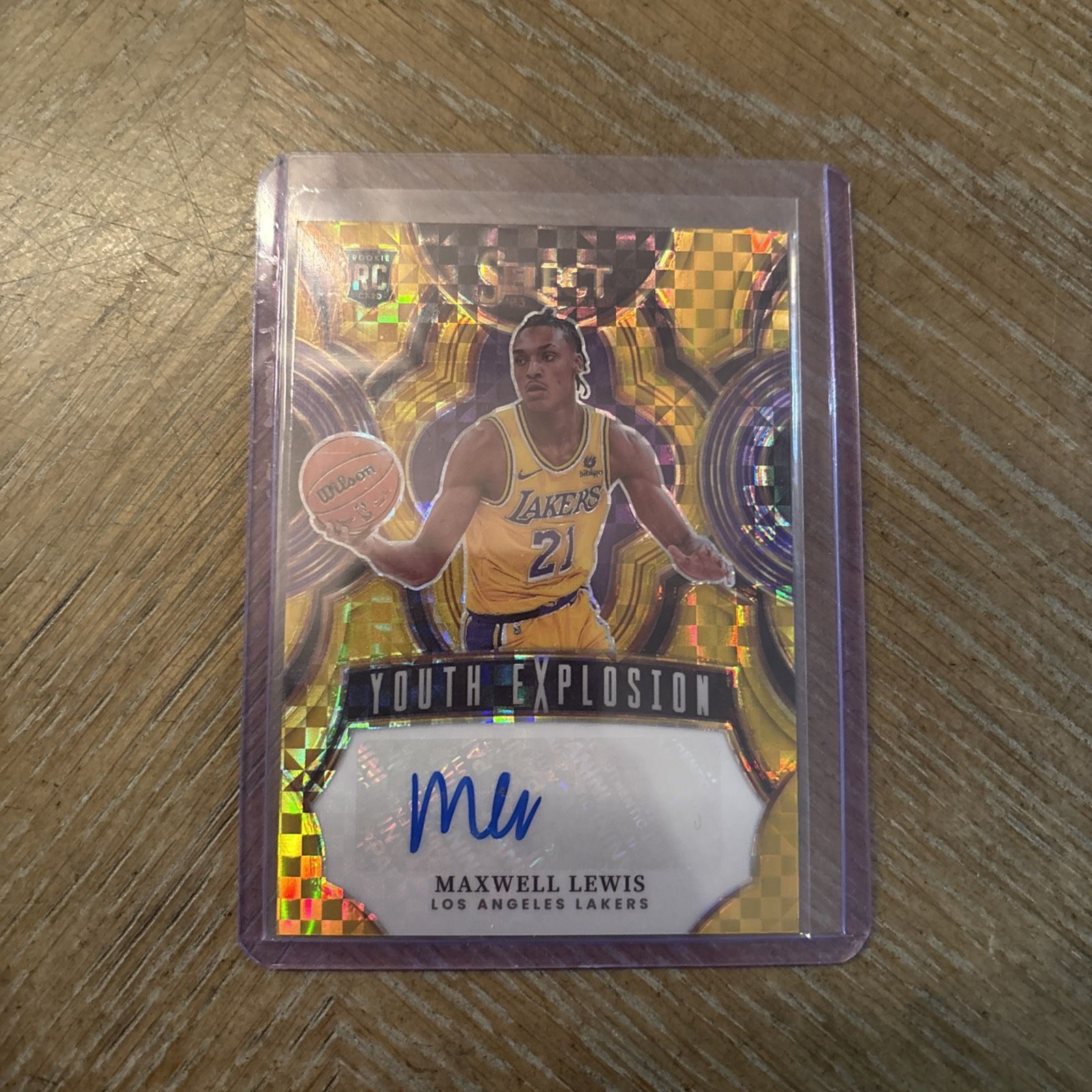 2023-24 Select Youth Explosion Signatures Gold Prizm #d/10 #YE-MAX Maxwell Lewis