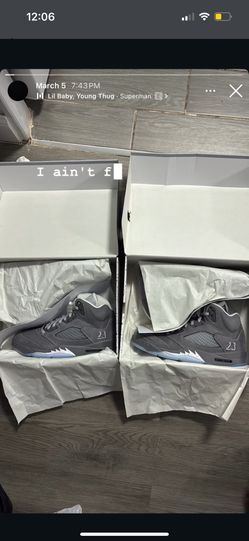 Wolf Grey 5s Size 9