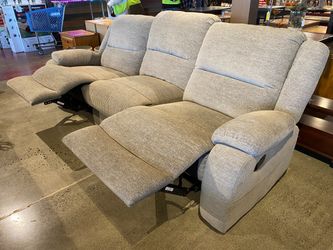 Casual 3-Seater Gray Manual Recliner Sofa