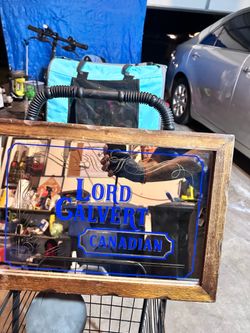 Vintage Lord Calvert Canadian Whiskey Bar Mirror