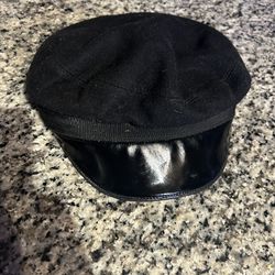 Gucci wool cashmere and patent newsboy hat. make an offer
