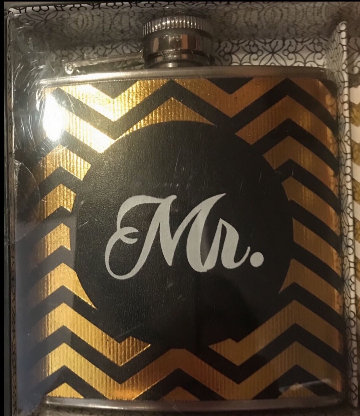 2 New (in Box) Matching Wedding Flasks