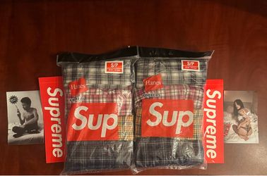 Supreme Hanes Woven Plaid Boxers S/P