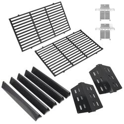 BBQration Grill Parts for Weber Genesis 300 Series w/Front Control, 7621 Flavorizer Bars, 7524 Grill Grate Replacement Parts for Weber Genesis 300 E/S