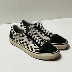 VANS Sneakers Black & White Checkered Mens Size 8 Women’s 9.5