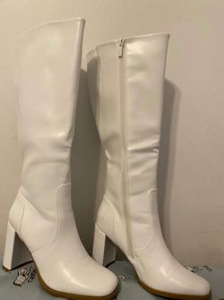 go go white boots