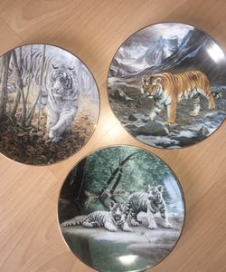 Tiger collectible plates