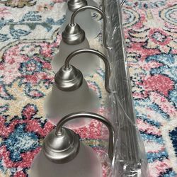 Nuvo 60/3283 Seven Wall-Vanity Light Fixture, 7, Brushed Nickel/Frosted Glass