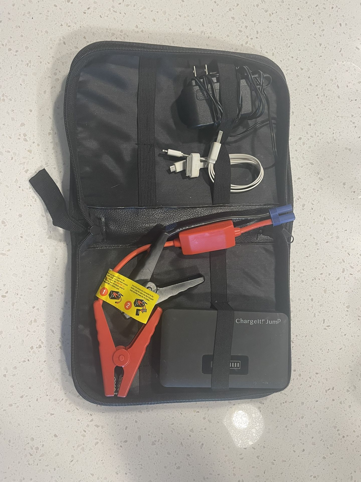 Charge It! Portable Charher With Cables And Jumper Cables For Car
