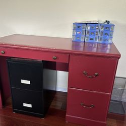 Small Red Desk 