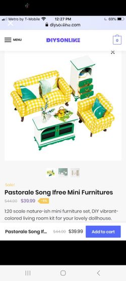 Rolife diy furniture set pastorale song new mini doll house 1:20