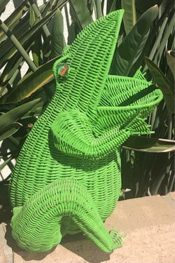 Vintage whimsical wicker frog in North Hills 91343