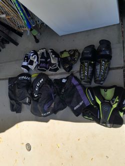 Used Hockey Equipment Pads Gloves Pants $5-$12 Each See All Photos 