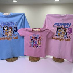 Bluey Birthday Shirts / Playeras Personalizadas 