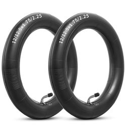 Heavy Duty 12/12.5x1.75x2.25 Thick 40% Butyl Inner Tube, 12 1/2 X 2 1/4 Inner Tube With CR202 Angled Valve Stem Compatible With Most 12x1.75/2.125 12x