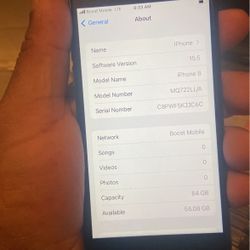 apple iphone 8 (64gbs) black back Boost Mobile