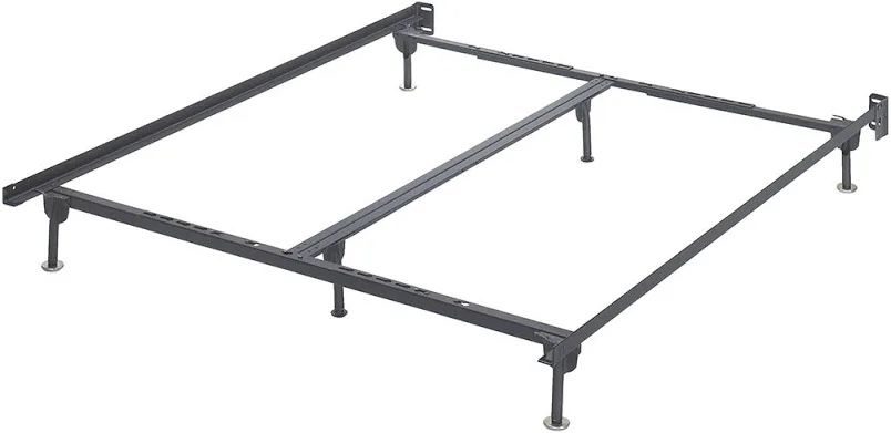 King Metal Bed Frame, Brown, No Tools Required
