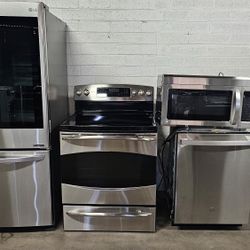 Combo Fridge, Stove, Dishwasher, Microwave 