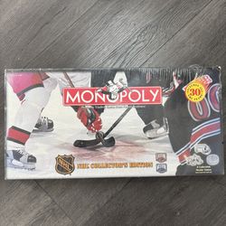 Monopoly NHL Hockey Collector's Edition Board Game 1999 Sealed Damaged Box