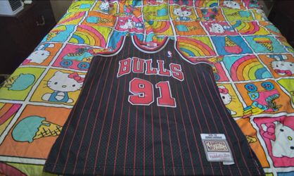 Mitchell & Ness Hardwood Classics Dennis RodMan Adult Jersey Size Large